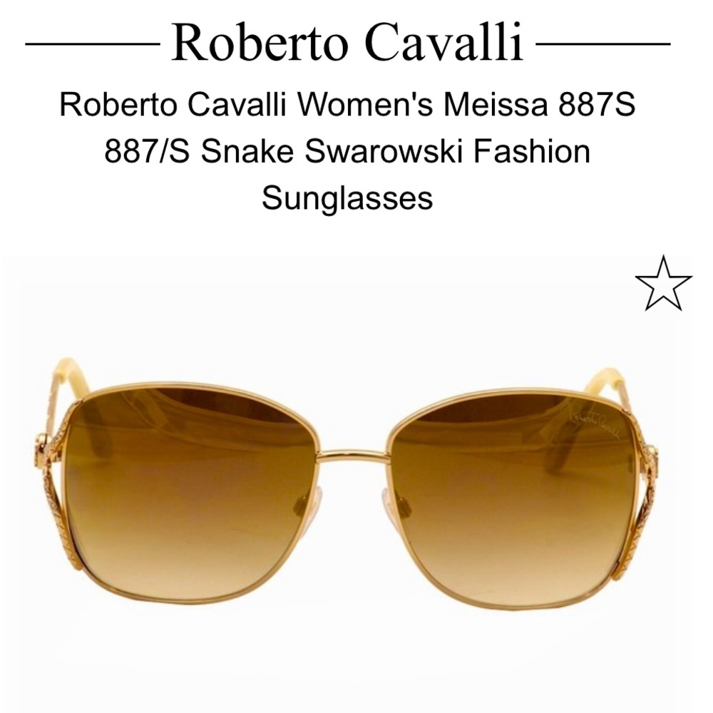 Roberto Cavalli style Meissa 887S Snake Swarowski crystals sunglasses